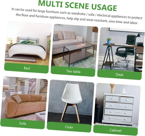 Miniatura 4 de OSALADI 20 piezas autoadhesivas deslizantes para muebles, resistentes a los arañazos, tapas de patas de mesa para sillas y protectores de suelo que