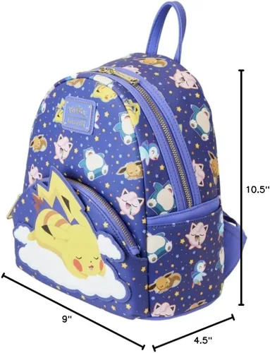 Miniatura 6 de Loungefly Pokemon Pikachu Durmiendo y Amigos Mini Mochila