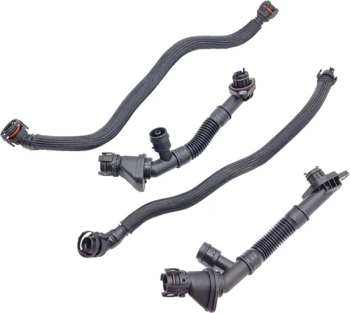 Miniatura 6 de 4 piezas de tubo de ventilación de cárter izquierdo y derecho para BMW 550i 650i 750i 750Li Alpina B7 X5 X6 xDrive35i N63 4.4L 11157575640