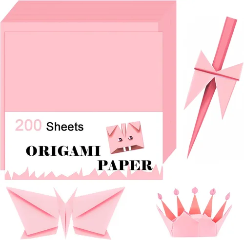 Miniatura 13 de 200 hojas de papel de origami amarillo limón, color de doble cara de 6 x 6 pulgadas, kit para niños, kit de papel de color, regalos para Naranja