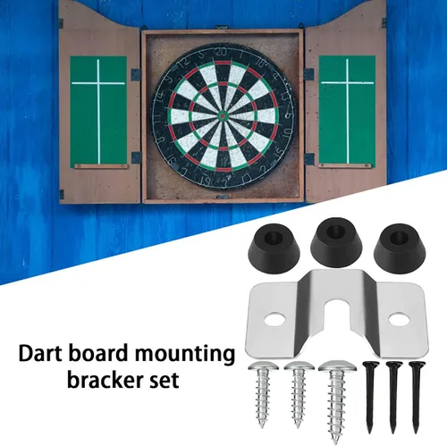 Miniatura 3 de ZRM&E Kit de soporte de montaje de diana para colgar en la pared, juego de dardos portátil con almohadillas y tornillos, soporte para dardos