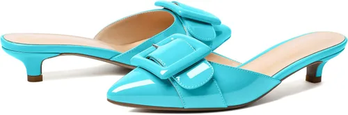 Miniatura 4 de Eldof Sandalias de tacón bajo para mujer, zapatos de tacón bajo con punta puntiaguda, zapatos de tacón bajo sin cordones para vestir, boda, zapatos