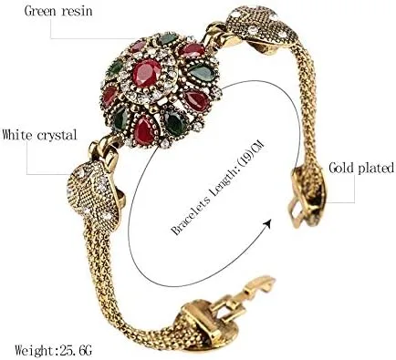 Miniatura 2 de egztika Turquía Joyería Bohemia Pulseras de Bangle de Color Oro para Mujer