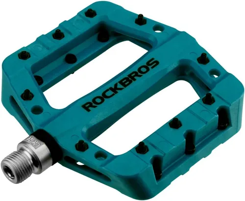 Miniatura 13 de ROCKBROS Pedales MTB Pedales de bicicleta de montaña Pedales de plataforma de bicicleta de fibra de nailon ligero para BMX MTB 9/16