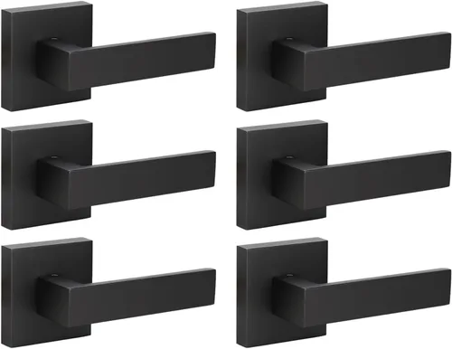 Miniatura 27 de KNOBWELL - Juego de cerradura con 1 picaporte resistente para puertas de una cara, ideal para puertas interiores reversibles, 0.93 libras