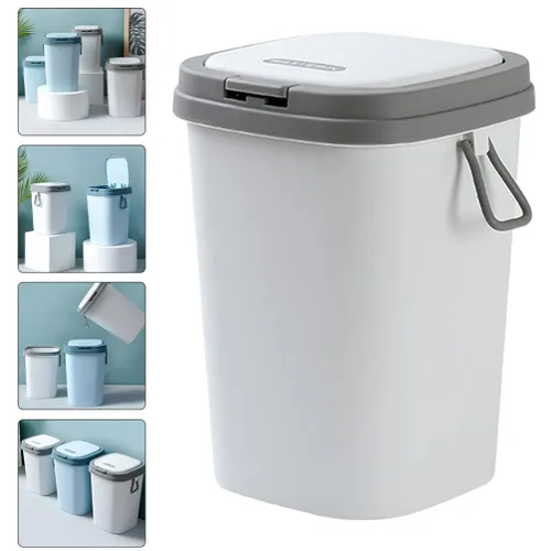 Miniatura 7 de Cabilock Cubo de basura pequeño ampliamente utilizado en cocina, baño, oficina, plástico fácil de usar