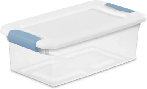Miniatura 22 de Sterilite - Paquete de 12 contenedores apilables con pestillo, contenedores de almacenamiento bajo la cama con tapas, plástico transparente, 15