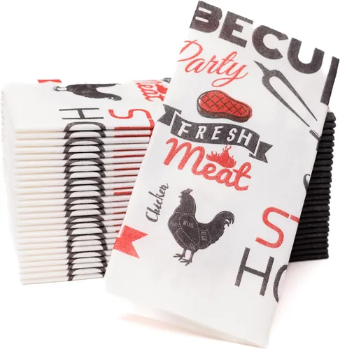 Servilletas de papel American Homestead - Servilletas desechables tipo lino para cena BBQ - Servilletas de mesa de calidad de restaurante para
