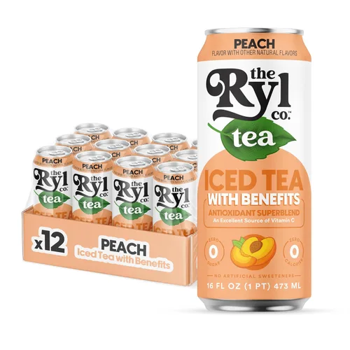 Miniatura 21 de Ryl Té Helado, Té Cítrico Verde, Súper Mezcla Antioxidante, Sin Azúcar, Bajo en Carbohidratos, Cero Calorías - 16.0 Fl Oz (Paquete de 12)