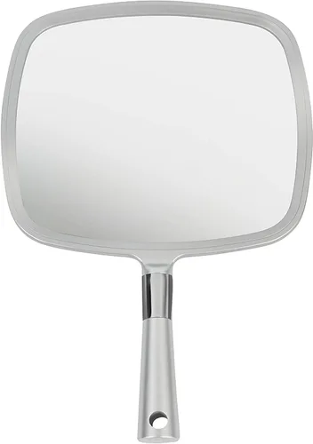 Miniatura 9 de MIRRORVANA Espejo de mano grande y cómodo con asa, modelo de salón plateado (paquete de 5)