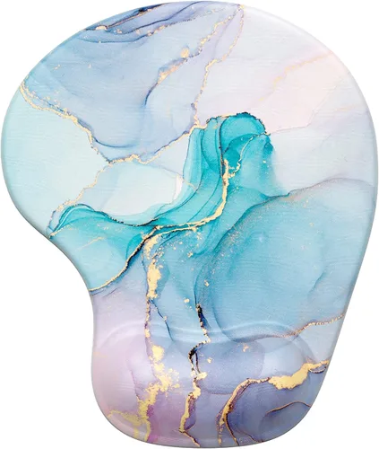 Miniatura 27 de Hsurbtra - Alfombrilla ergonómica para mouse con soporte para el reposamuñecas, alfombrillas de gel con base de poliuretano antideslizante, tapete