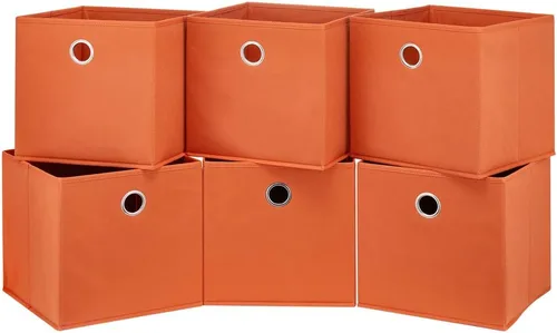 Miniatura 11 de QY-SC20-3 - Cubos organizadores de cubículos de 11 x 11 x 11 pulgadas, cajones de almacenamiento de tela, cajas de almacenamiento plegables, cubos