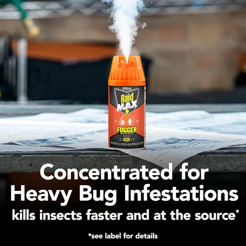 Miniatura 3 de Raid Max Fogger, insecticida para mosquitos, hormigas, cucarachas, arañas, pulgas, para uso en interiores, 2.1 onzas, 3 unidades (paquete de 1)