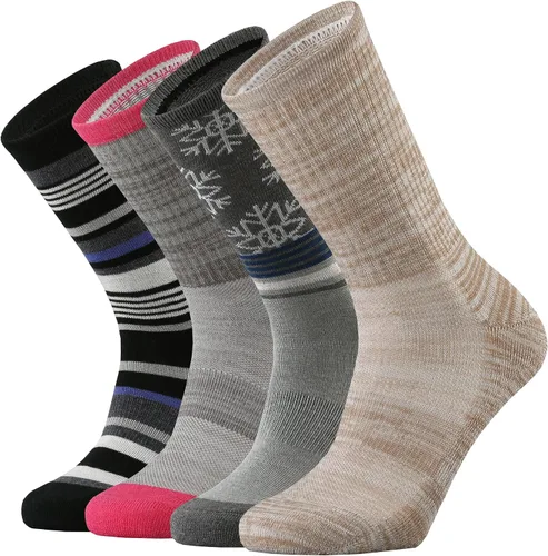 Calcetines acolchados de lana merino para mujer con ligeros y suaves térmicos, para senderismo, senderismo, golf, senderismo, casual, para mujer