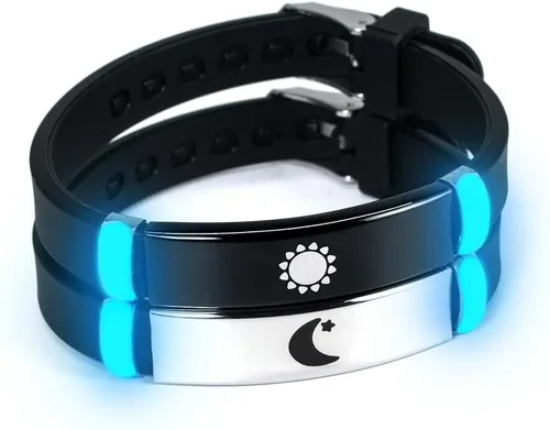 Miniatura 9 de 2/PCS SET Luminous King Queen Crown Couple Bracelet, Fashionable Silicone Bracelet, Cute and Simple Alloy Design, Daily and Gift Occasions