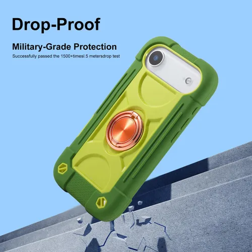 Miniatura 2 de MARKILL Funda compatible con iPhone Air de 6.5 pulgadas 2025 con soporte de anillo giratorio de 360 grados, protección contra caídas de grado