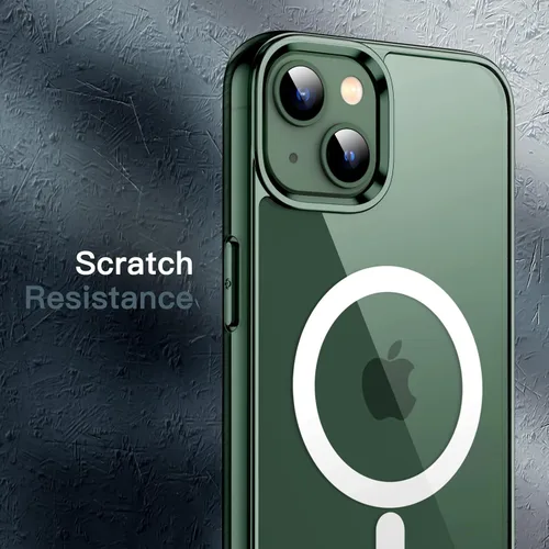 Miniatura 7 de JETech Funda magnética para iPhone 13 de 6.1 pulgadas, compatible con carga inalámbrica MagSafe, a prueba de golpes, parte trasera transparente