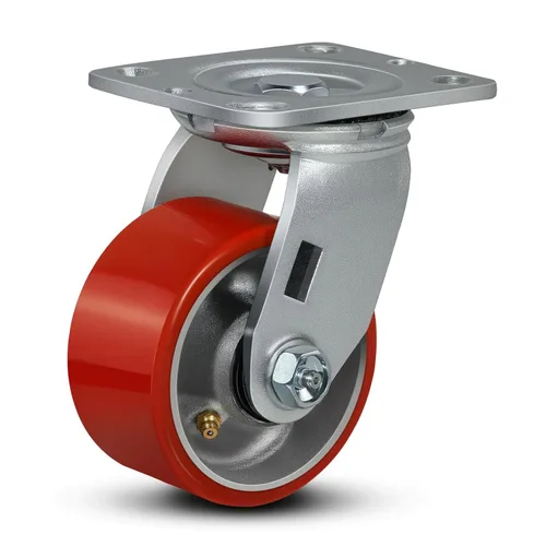 Miniatura 61 de Ruedas industriales de 4 x 2 pulgadas, ruedas resistentes, ruedas de poliuretano, capacidad de hasta 3200 libras. Uso para camión de plataforma