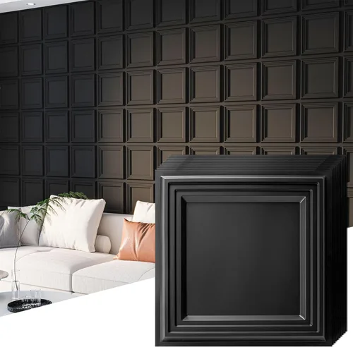 Miniatura 10 de Art3d Paquete de 33 paneles de pared decorativos con textura 3D para decoración de interiores, paneles de pared decorativos de PVC impermeables