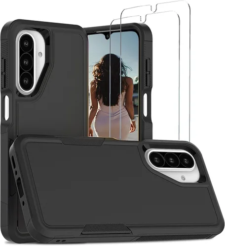 Miniatura 332 de Jeylly Compatible con Samsung Galaxy A22 5G Funda, Funda Samsung A22 5G con 2pcs protectores de pantalla de vidrio templado