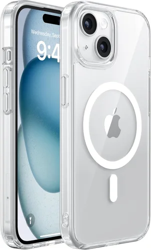 Miniatura 232 de Miracase Funda diseñada para iPhone 13, con protector de pantalla de vidrio templado, forro de microfibra suave antiarañazos, funda de goma
