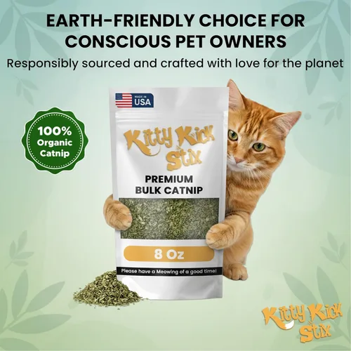 Miniatura 2 de Kitty Kick Stix Hierba gatera a granel de alta calidad fabricada en Estados Unidos, 100% natural, la mejor hierba gatera para gatos, pezón de gato