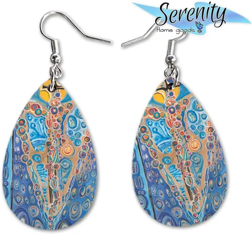 Miniatura 24 de Maureen Claffy Artist Collection Compassion Teardrop Dangle Earrings Set Cute Girls Womens Jewelry Earings Holiday Gifts Summer Decorations