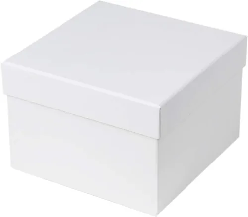 Miniatura 6 de Briful Cajas de regalo cuadradas con tapas, juego de 4 cajas de regalo blancas de varios tamaños, cajas de regalo para regalos de cumpleaños, dama