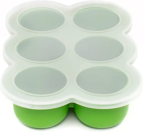 Miniatura 12 de WeeSprout - Bandeja de silicona para congelar alimentos para bebés con tapa de clip, recipiente de almacenamiento perfecto para alimentos caseros