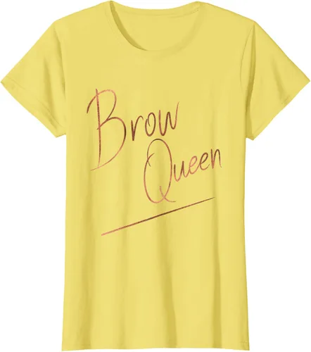 Miniatura 33 de Brow Queen Ombre - Camiseta de escritura a mano, regalo para artista de maquillaje, Negro, S
