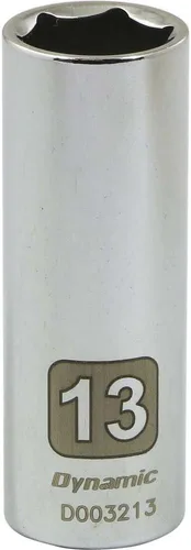 Miniatura 6 de Dynamic Herramientas 1/4" Drive 6 puntos métrico, 0.217 in de profundidad longitud, zócalo de acabado cromado