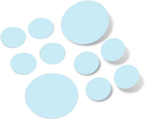 Juego de 30 calcomanías de vinilo para pared, varios lunares, adhesivo extraíble, seguro en paredes lisas o texturizadas, círculos redondos, baño,