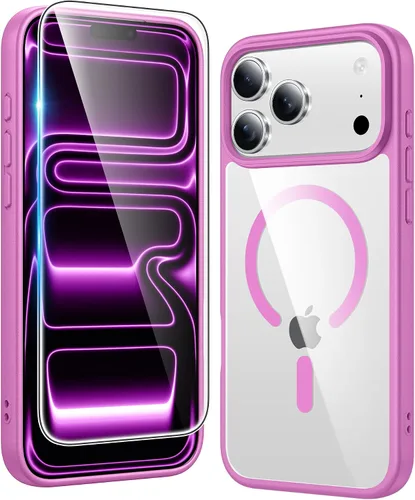 Miniatura 202 de FNTCASE Funda para iPhone 13 Pro-Max: Fundas magnéticas transparentes compatibles con Magsafe Slim anti amarillamiento protección contra caídas