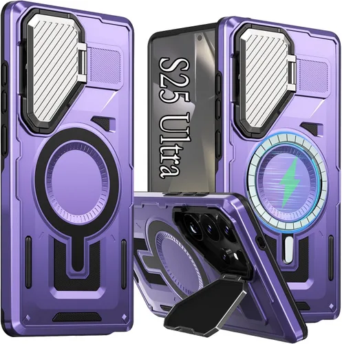Miniatura 16 de para Galaxy S24 Plus Funda Magnética, Funda Resistente y Rugosa con Protección contra Caídas [Compatible con Carga Inalámbrica Rápida] Funda