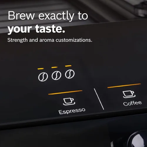 Miniatura 7 de Bosch Máquina de café y espresso totalmente automática - Bebidas de un solo toque, súper cafetera de calidad barista, panel de control táctil, gran