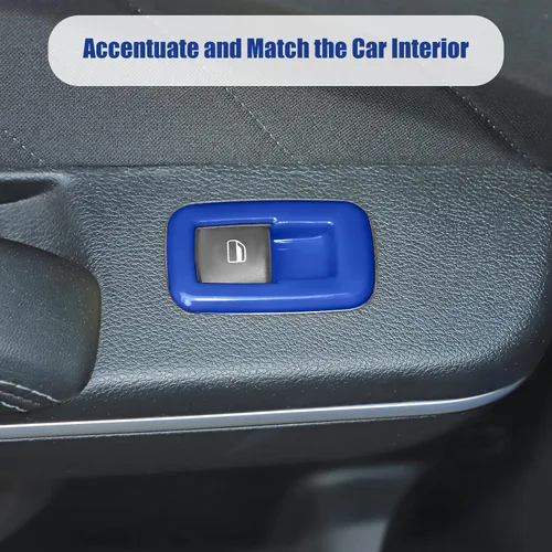 Miniatura 6 de Voodonala Interruptor de elevación de ventana, botón de control de elevalunas eléctrico, embellecedor para Dodge Charger Durango 2011-2025, para RAM