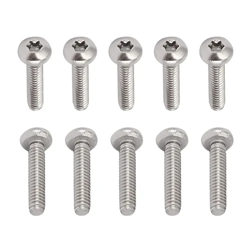 Miniatura 25 de DTGN Tornillos Torx de cabeza plana M1.0.236x0.118 in (DXL), paquete de 20, buenos para maquinaria, sujetadores de seguridad Torx de acero