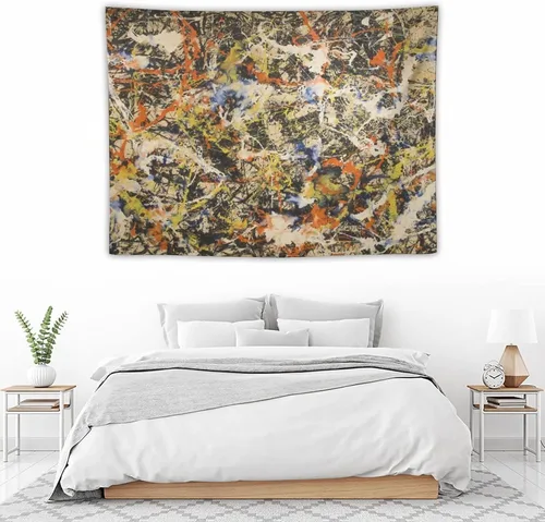 Miniatura 5 de Jackson Pollock, galería de arte en Buffallo, tapiz de arte abstracto, tapices, pintura de poliéster, regalo de sala de estar, impresiones