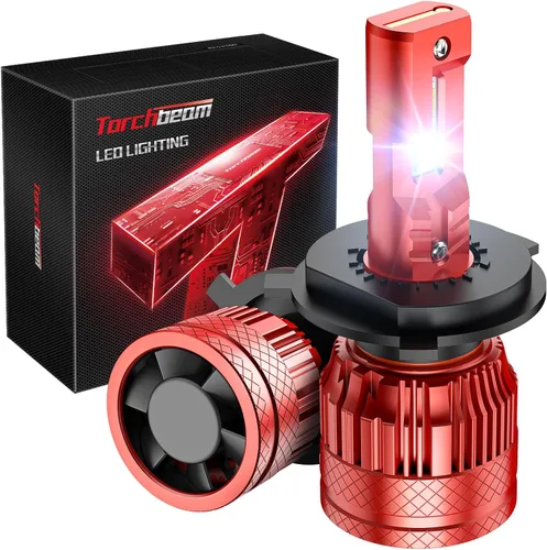 Miniatura 13 de Torchbeam Bombilla T6S 9005/HB3, 1000% de alto brillo, 6500K blanco frío 9005 bombillas Powersport con ventilador de enfriamiento, luces antiniebla