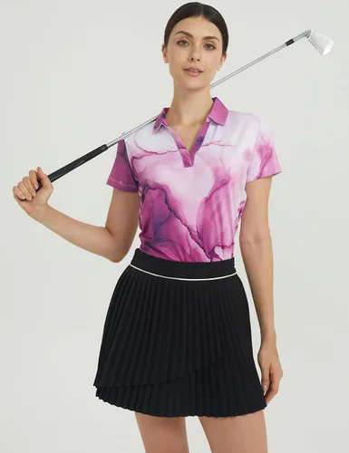Miniatura 5 de Camisa de golf para mujer, polo de golf de secado rápido que absorbe la humedad para mujer