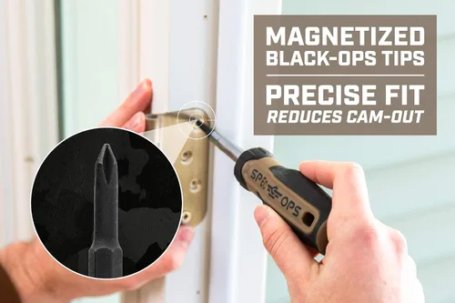 Miniatura 3 de Spec Ops Tools Destornillador multi-bit, 6-en-1, bits magnéticos de doble cara, eje de acero Cr-Mo, 3% donado a veteranos