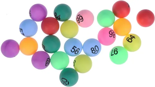 150 bolas de bingo para rifas, bolas numeradas 1-150 pelotas de tenis de mesa de repuesto, pelotas de pong para juegos de bingo y recuerdos de fiesta