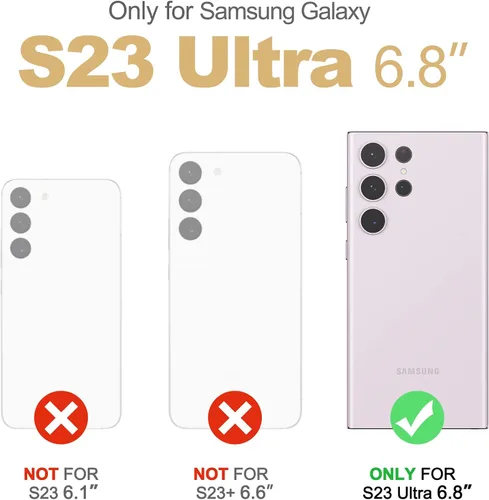 Miniatura 2 de SURITCH Funda Ultra Clear para Samsung Galaxy S23 de 6.8 pulgadas (solo protector de pantalla), [protector de pantalla integrado] carcasa rígida