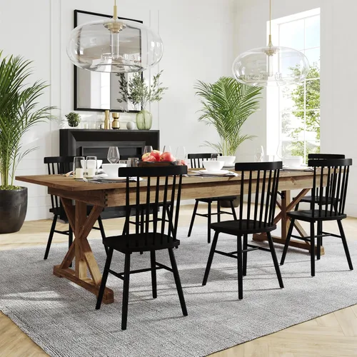 Miniatura 2 de Flash Furniture Hercules - Mesa de comedor plegable con patas en X, mesa rectangular de pino macizo de grado comercial para 10, 9 x 40 pulgadas