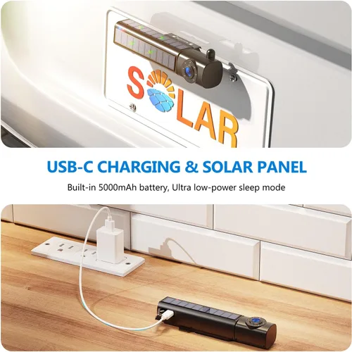 Miniatura 3 de Cámara solar inalámbrica de respaldo, monitor IPS 1080P de 5 pulgadas y cámara de respaldo de encendido y apagado automático, 2 minutos de fácil