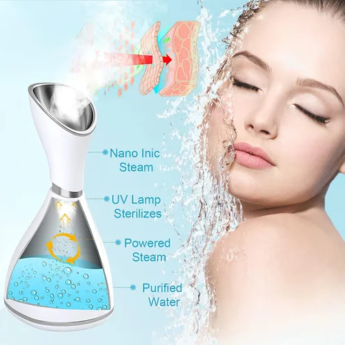 Miniatura 4 de Vaporizador facial para cara, vaporizador facial para limpieza profunda facial, vaporizador facial Nano Mister Set para senos nasales, desobstruye