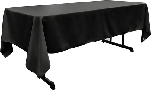 Miniatura 245 de LA Linen Mantel rectangular lavable de popelín de poliéster, resistente a las manchas y a las arrugas, cubierta de mesa 60x84, mantel de tela