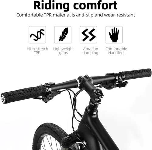 Miniatura 7 de ROCKBROS Pedales ligeros de bicicleta de montaña Pedales de plataforma de bicicleta de fibra de nailon para BMX MTB 9/16 "negro con empuñaduras