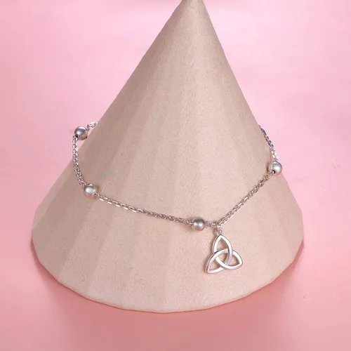 Miniatura 3 de Tobillera de plata de 925 para mujer, chica, para uso bohemio, playa, ajustable, para regalo de cumpleaños