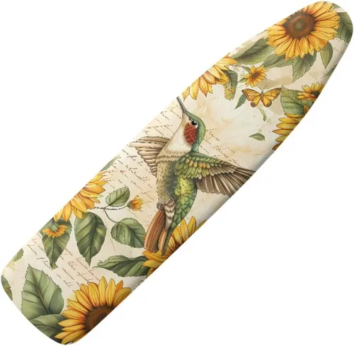 Miniatura 11 de Funda para tabla de planchar con estampado de rosas vintage con gancho y bucle, sujetadores ajustables, fundas protectoras para tabla de planchar
